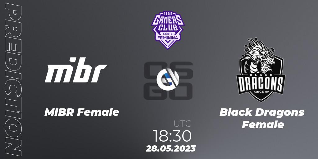 Prognose für das Spiel MIBR Female VS Black Dragons Female. 28.05.23. CS2 (CS:GO) - Gamers Club Liga Série Feminina: 2nd Edition 2023