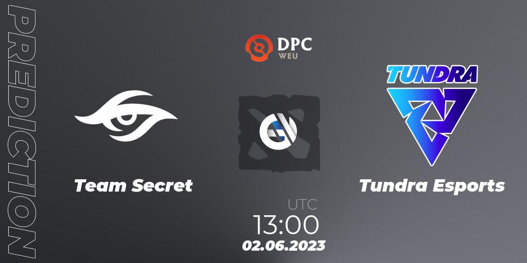 Prognose für das Spiel Team Secret VS Tundra Esports. 02.06.23. Dota 2 - DPC 2023 Tour 3: WEU Division I (Upper)