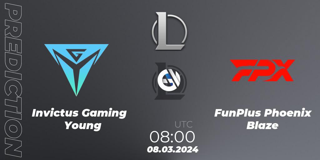 Prognose für das Spiel Invictus Gaming Young VS FunPlus Phoenix Blaze. 08.03.24. LoL - LDL 2024 - Stage 1