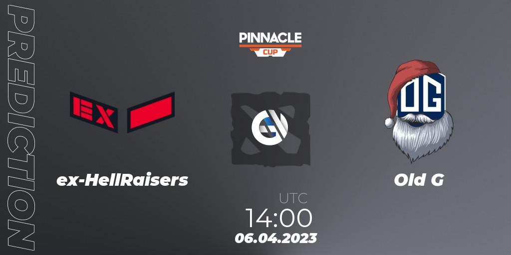 Prognose für das Spiel ex-HellRaisers VS Old G. 06.04.2023 at 16:07. Dota 2 - Pinnacle Cup: Malta Vibes - Tour 1