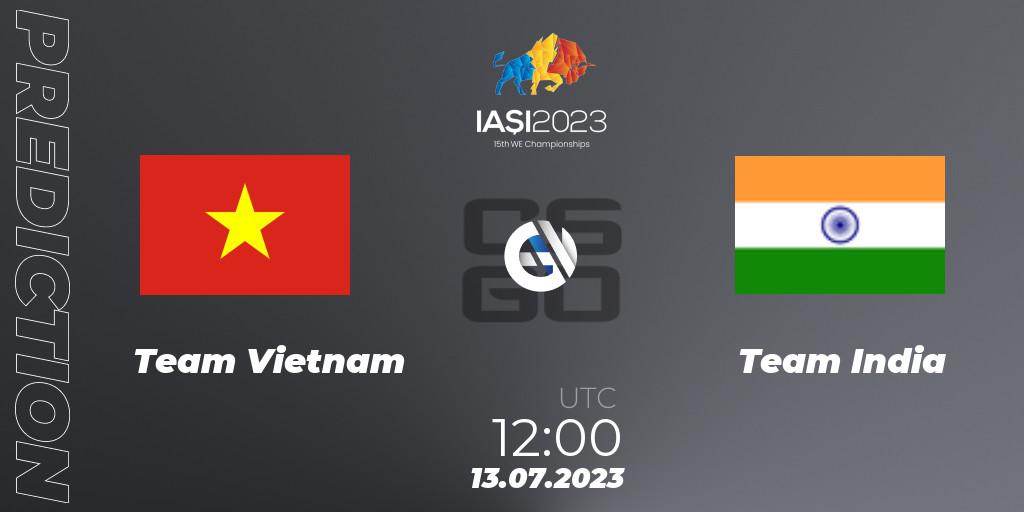 Prognose für das Spiel Team Vietnam VS Team India. 13.07.2023 at 12:00. Counter-Strike (CS2) - IESF Asian Championship 2023