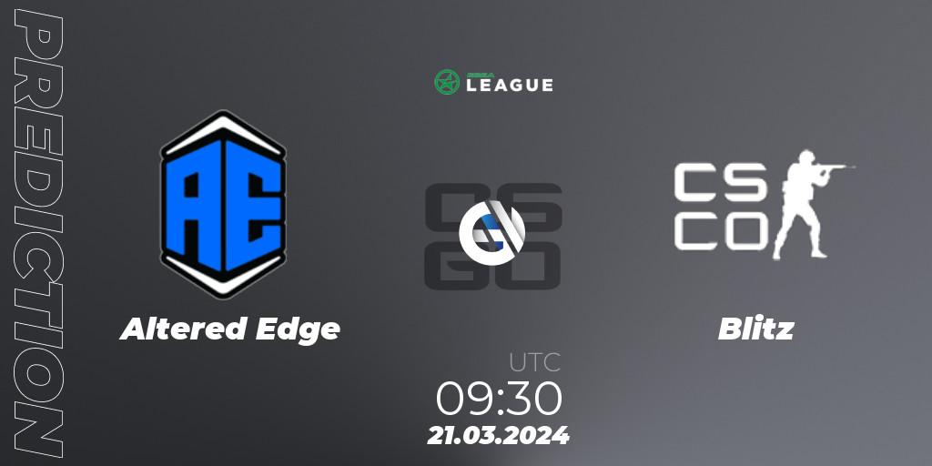 Prognose für das Spiel Altered Edge VS Blitz. 21.03.24. CS2 (CS:GO) - ESEA Season 48: Open Division - Oceania