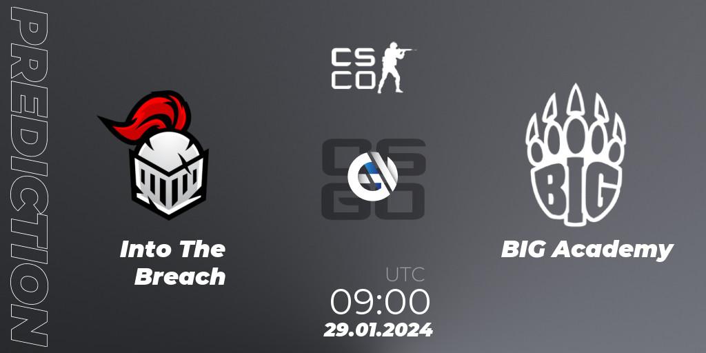 Prognose für das Spiel Into The Breach VS BIG Academy. 29.01.24. CS2 (CS:GO) - European Pro League Season 13