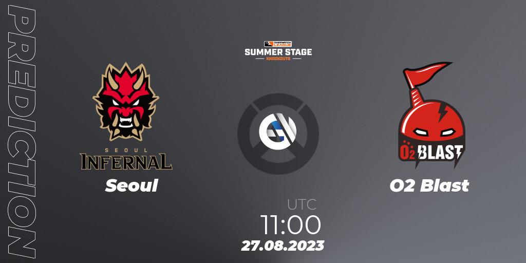 Prognose für das Spiel Seoul VS O2 Blast. 03.09.23. Overwatch - Overwatch League 2023 - Summer Stage Knockouts