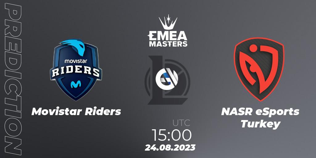 Prognose für das Spiel Movistar Riders VS NASR eSports Turkey. 24.08.23. LoL - EMEA Masters Summer 2023