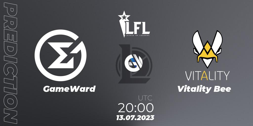 Prognose für das Spiel GameWard VS Vitality Bee. 13.07.23. LoL - LFL Summer 2023 - Group Stage