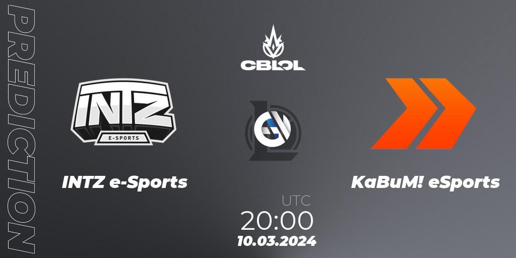 Prognose für das Spiel INTZ e-Sports VS KaBuM! eSports. 10.03.24. LoL - CBLOL Split 1 2024 - Group Stage