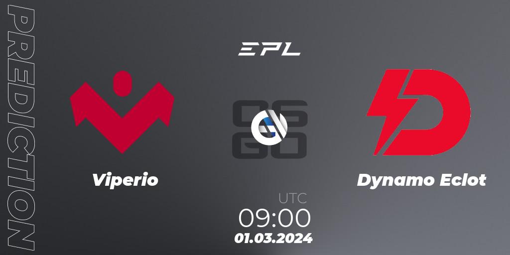 Prognose für das Spiel Viperio VS Dynamo Eclot. 01.03.2024 at 09:00. Counter-Strike (CS2) - European Pro League Season 14