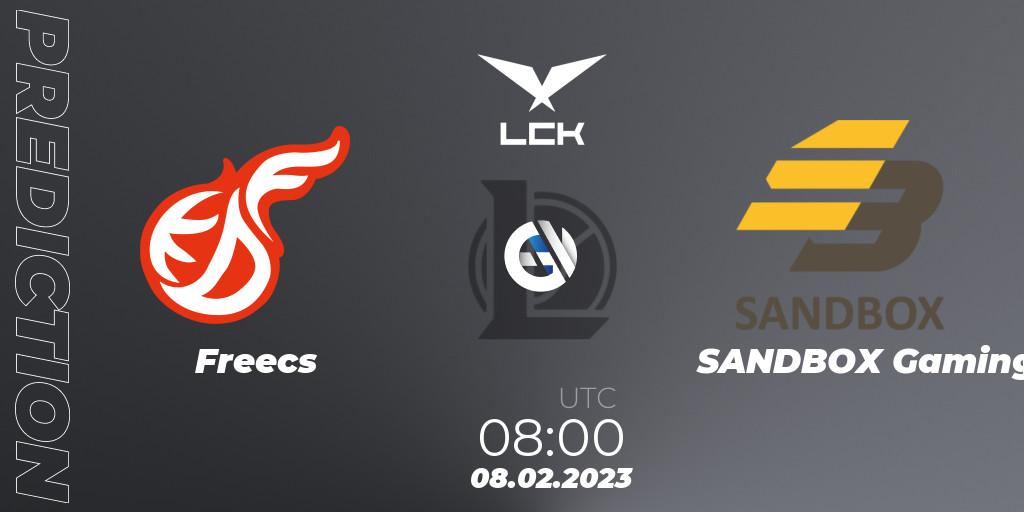 Prognose für das Spiel Freecs VS SANDBOX Gaming. 08.02.23. LoL - LCK Spring 2023 - Group Stage