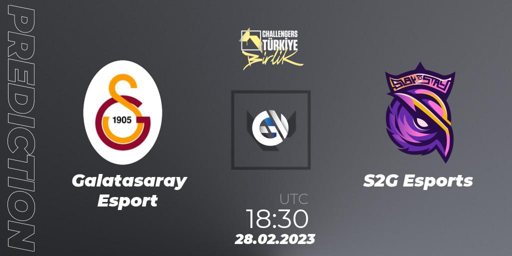 Prognose für das Spiel Galatasaray Esport VS S2G Esports. 28.02.2023 at 18:30. VALORANT - VALORANT Challengers 2023 Turkey: Birlik Split 1