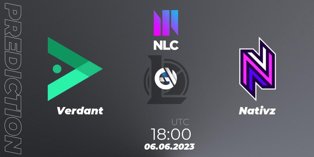 Prognose für das Spiel Verdant VS Nativz. 06.06.23. LoL - NLC Summer 2023 - Group Stage