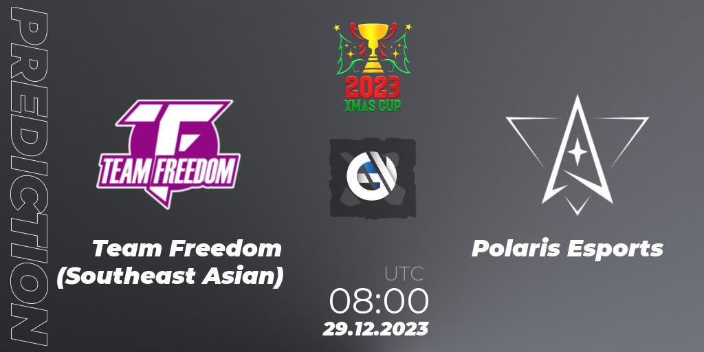 Prognose für das Spiel Team Freedom (Southeast Asian) VS Polaris Esports. 29.12.23. Dota 2 - Xmas Cup 2023