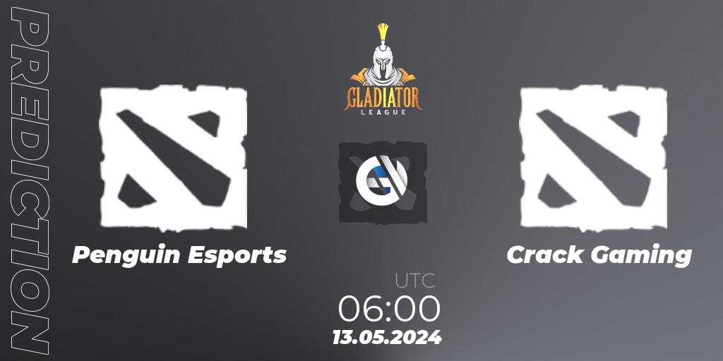 Prognose für das Spiel Penguin Esports VS Crack Gaming. 13.05.2024 at 03:00. Dota 2 - Gladiator League
