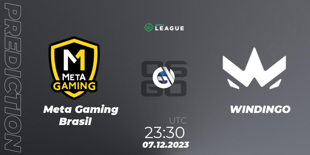 Prognose für das Spiel Meta Gaming Brasil VS WINDINGO. 07.12.23. CS2 (CS:GO) - ESEA Season 47: Open Division - South America