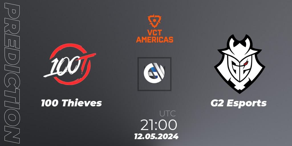 Prognose für das Spiel 100 Thieves VS G2 Esports. 12.05.2024 at 21:00. VALORANT - VCT 2024: Americas League - Stage 1