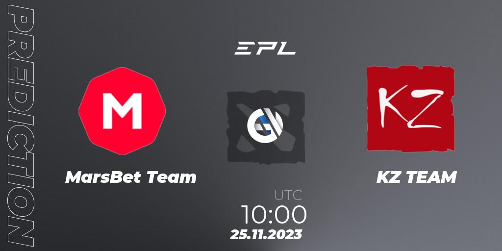 Prognose für das Spiel MarsBet Team VS KZ TEAM. 26.11.23. Dota 2 - European Pro League Season 14