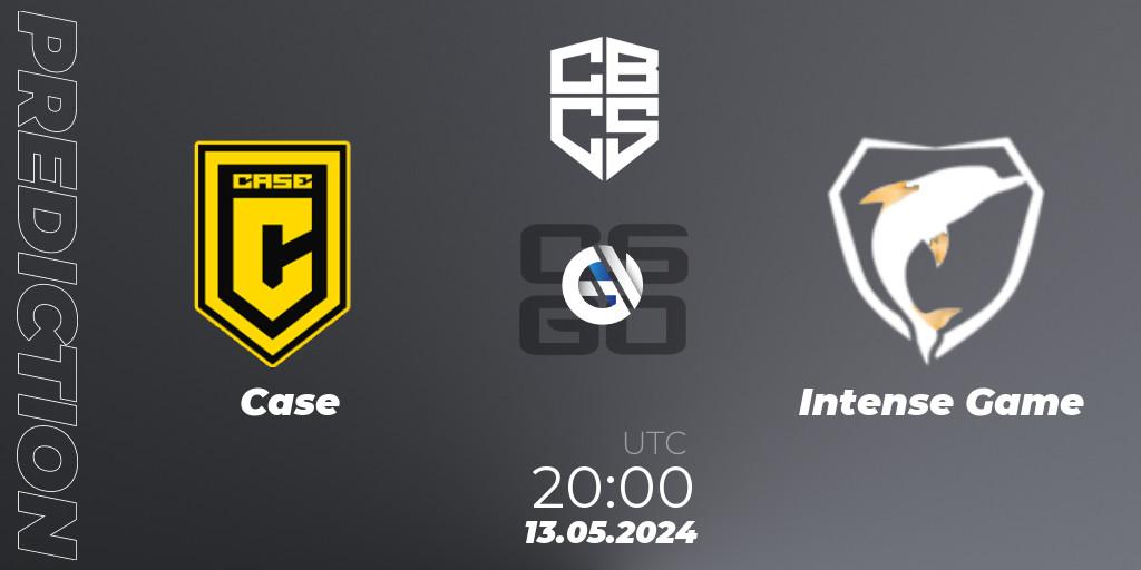 Prognose für das Spiel Case VS Intense Game. 13.05.2024 at 19:00. Counter-Strike (CS2) - CBCS Season 4