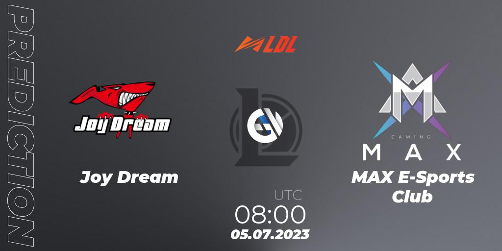 Prognose für das Spiel Joy Dream VS MAX E-Sports Club. 05.07.2023 at 08:00. LoL - LDL 2023 - Regular Season - Stage 3
