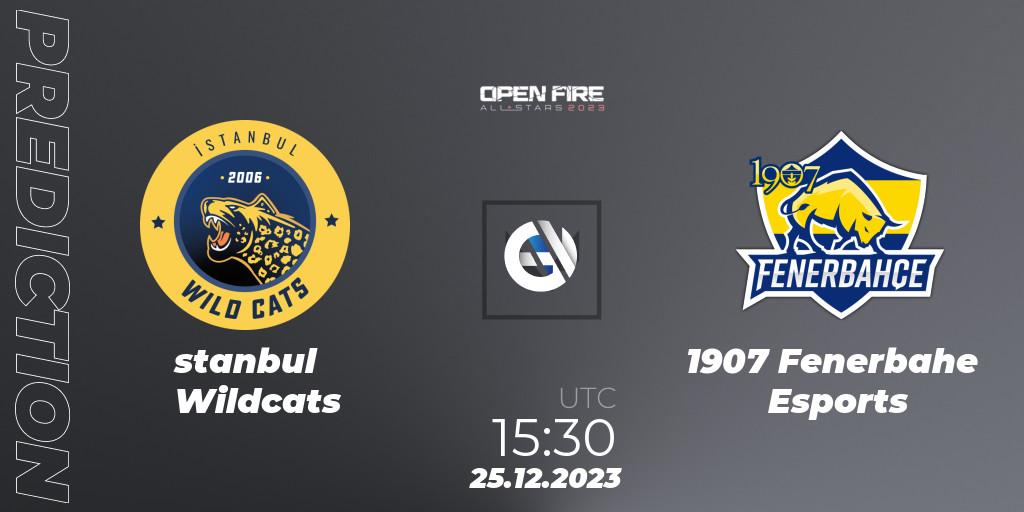 Prognose für das Spiel İstanbul Wildcats VS 1907 Fenerbahçe Esports. 25.12.23. VALORANT - Open Fire All Stars 2023