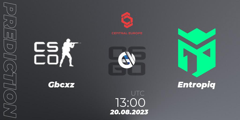 Prognose für das Spiel Gbcxz VS Entropiq. 20.08.2023 at 13:00. Counter-Strike (CS2) - CCT Central Europe Series #8: Open Qualifier