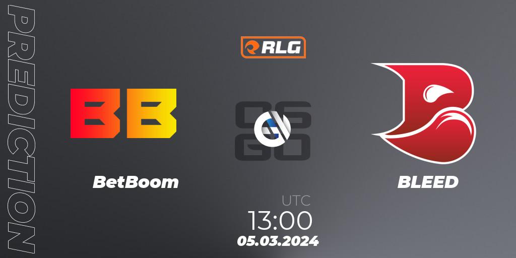 Prognose für das Spiel BetBoom VS BLEED. 05.03.24. CS2 (CS:GO) - RES European Series #1