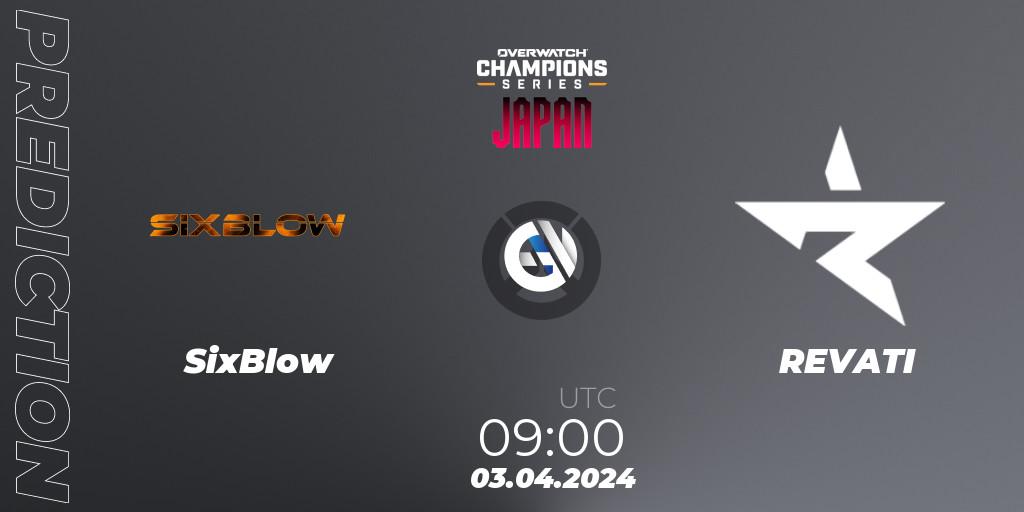 Prognose für das Spiel SixBlow VS REVATI. 03.04.2024 at 09:00. Overwatch - Overwatch Champions Series 2024 - Stage 1 Japan