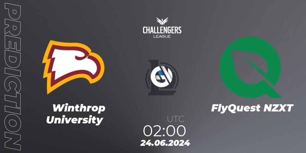 Prognose für das Spiel Winthrop University VS FlyQuest NZXT. 24.06.2024 at 02:00. LoL - NACL Summer 2024 - Group Stage