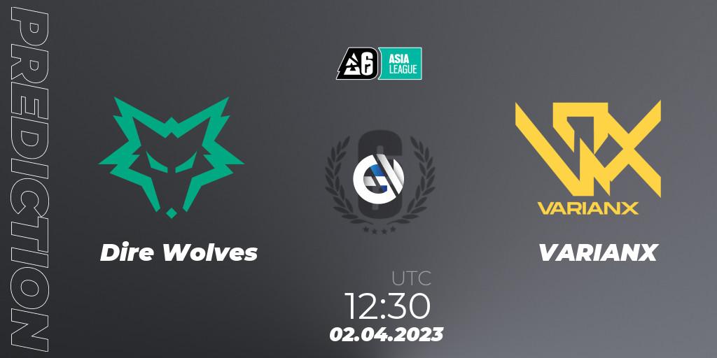 Prognose für das Spiel Dire Wolves VS VARIANX. 02.04.23. Rainbow Six - SEA League 2023 - Stage 1