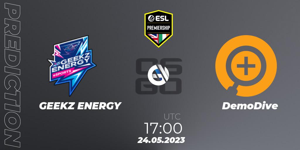 Prognose für das Spiel GEEKZ ENERGY VS DemoDive. 24.05.23. CS2 (CS:GO) - ESL Premiership Spring 2023