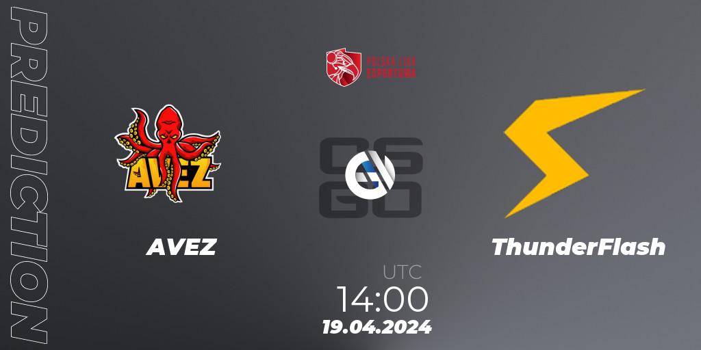 Prognose für das Spiel AVEZ VS ThunderFlash. 19.04.24. CS2 (CS:GO) - Polska Liga Esportowa 2024: Split #1