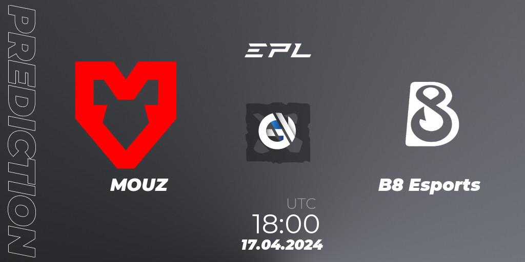 Prognose für das Spiel MOUZ VS B8 Esports. 17.04.24. Dota 2 - European Pro League Season 17
