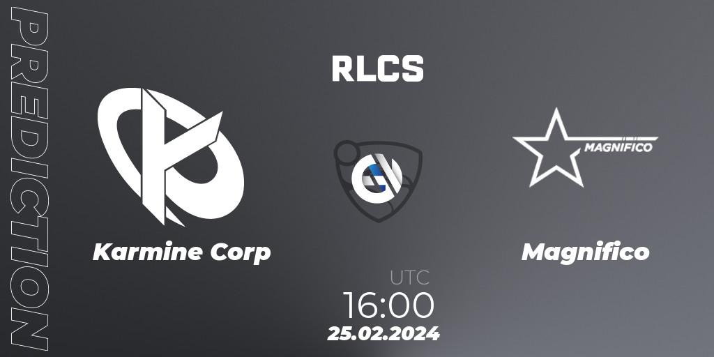 Prognose für das Spiel Karmine Corp VS Magnifico. 25.02.24. Rocket League - RLCS 2024 - Major 1: Europe Open Qualifier 2