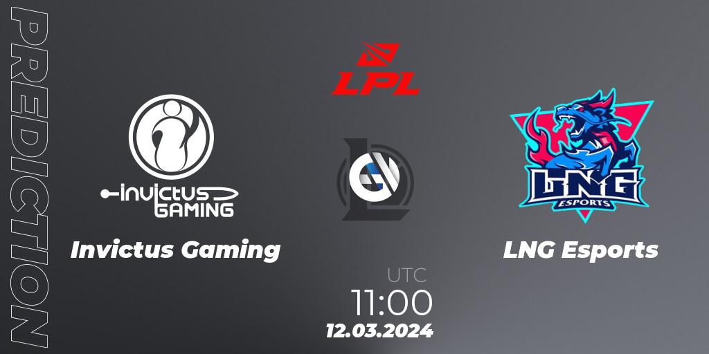 Prognose für das Spiel Invictus Gaming VS LNG Esports. 12.03.24. LoL - LPL Spring 2024 - Group Stage
