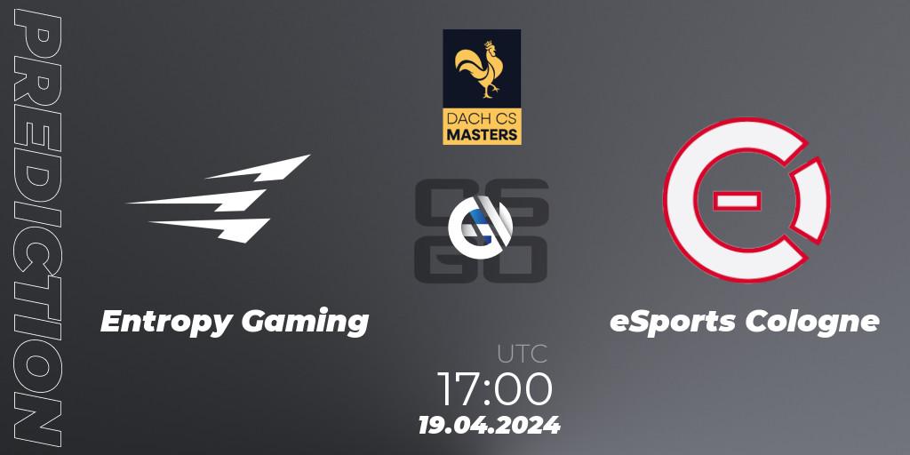 Prognose für das Spiel Entropy Gaming VS eSports Cologne. 28.04.24. CS2 (CS:GO) - DACH CS Masters Season 1: Division 2