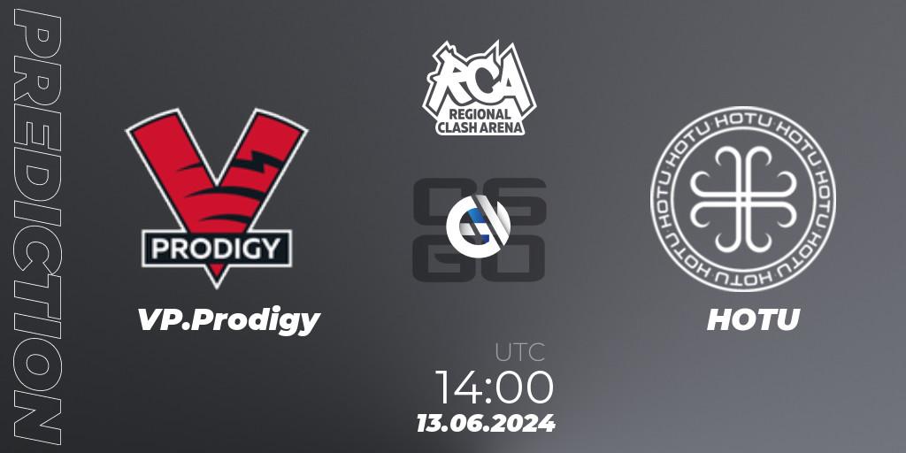 Prognose für das Spiel VP.Prodigy VS HOTU. 13.06.2024 at 14:00. Counter-Strike (CS2) - Regional Clash Arena Europe