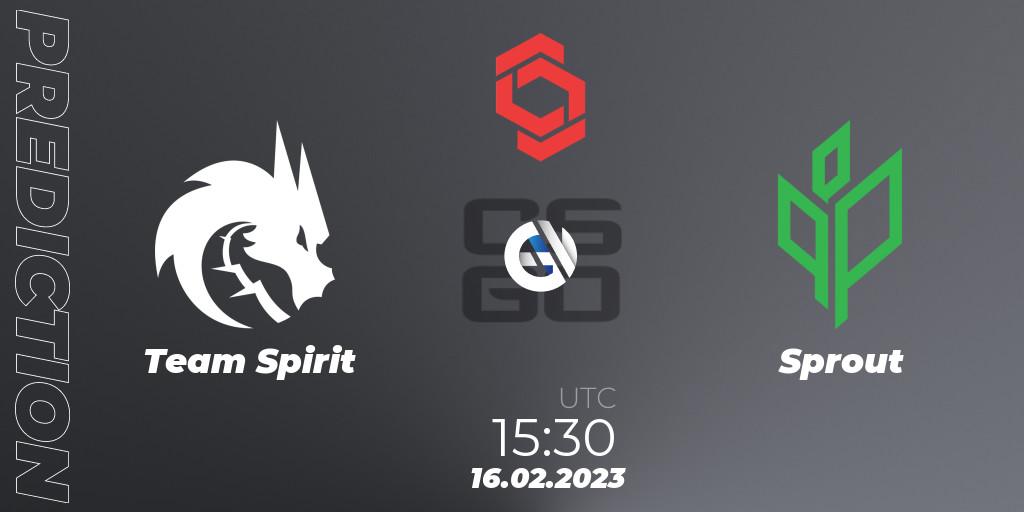 Prognose für das Spiel Team Spirit VS Sprout. 16.02.23. CS2 (CS:GO) - CCT Central Europe Series Finals #1