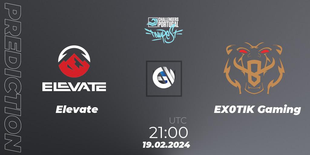 Prognose für das Spiel Elevate VS EX0TIK Gaming. 19.02.24. VALORANT - VALORANT Challengers 2024 Portugal: Tempest Split 1