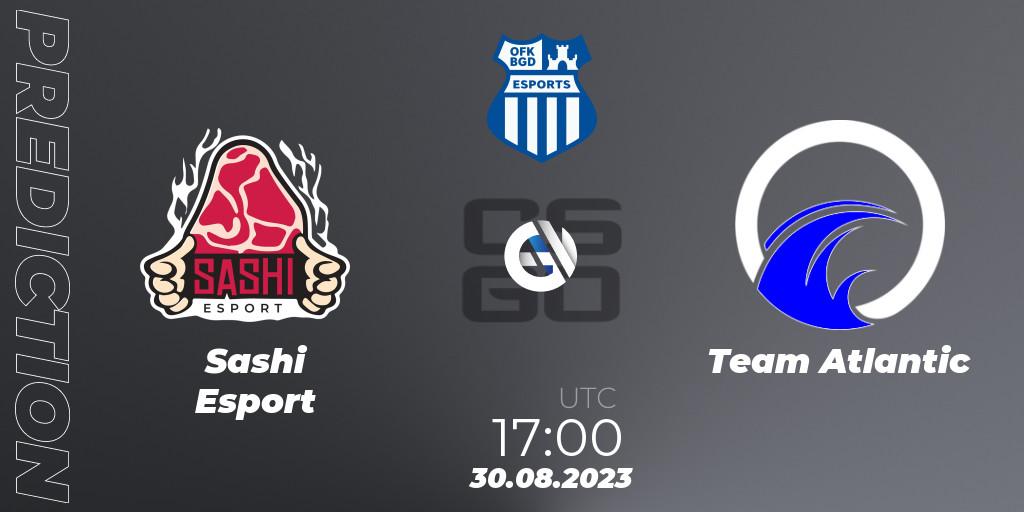 Prognose für das Spiel Sashi Esport VS Team Atlantic. 30.08.2023 at 17:00. Counter-Strike (CS2) - OFK BGD Esports Series #1: European Closed Qualifier