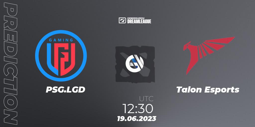 Prognose für das Spiel PSG.LGD VS Talon Esports. 19.06.23. Dota 2 - DreamLeague Season 20 - Group Stage 2