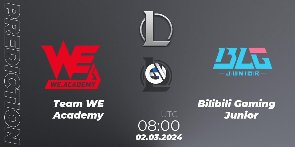 Prognose für das Spiel Team WE Academy VS Bilibili Gaming Junior. 02.03.24. LoL - LDL 2024 - Stage 1
