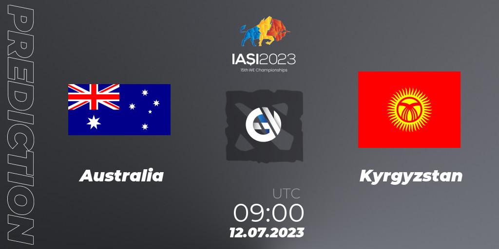 Prognose für das Spiel Australia VS Kyrgyzstan. 12.07.23. Dota 2 - Gamers8 IESF Asian Championship 2023