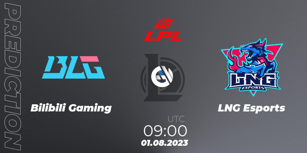 Prognose für das Spiel Bilibili Gaming VS LNG Esports. 01.08.23. LoL - LPL Summer 2023 - Playoffs