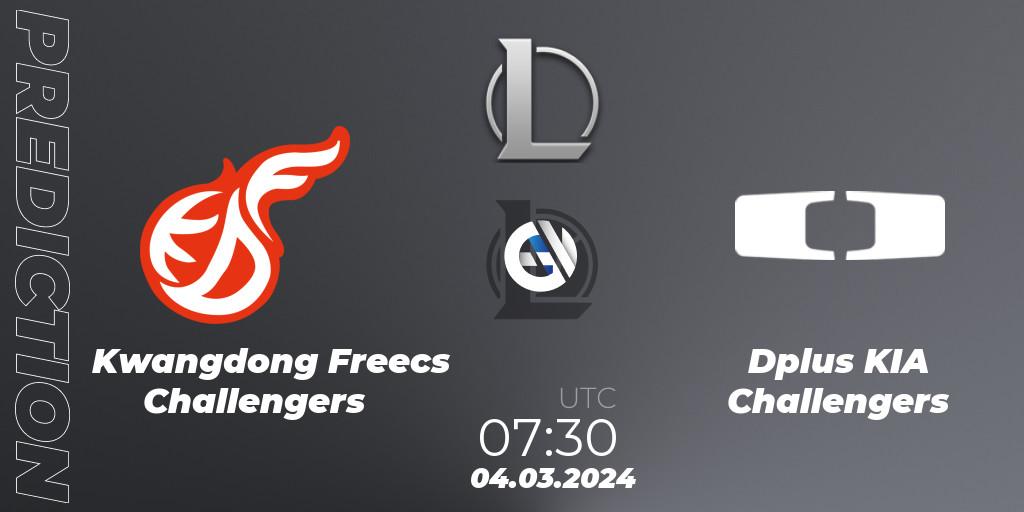 Prognose für das Spiel Kwangdong Freecs Challengers VS Dplus KIA Challengers. 04.03.24. LoL - LCK Challengers League 2024 Spring - Group Stage