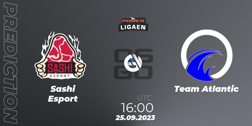 Prognose für das Spiel Sashi Esport VS Team Atlantic. 25.09.2023 at 16:00. Counter-Strike (CS2) - POWER Ligaen Season 24 Finals