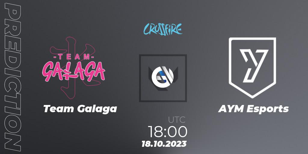 Prognose für das Spiel Team Galaga VS AYM Esports. 18.10.2023 at 18:00. VALORANT - LVP - Crossfire Cup 2023: Contenders #2