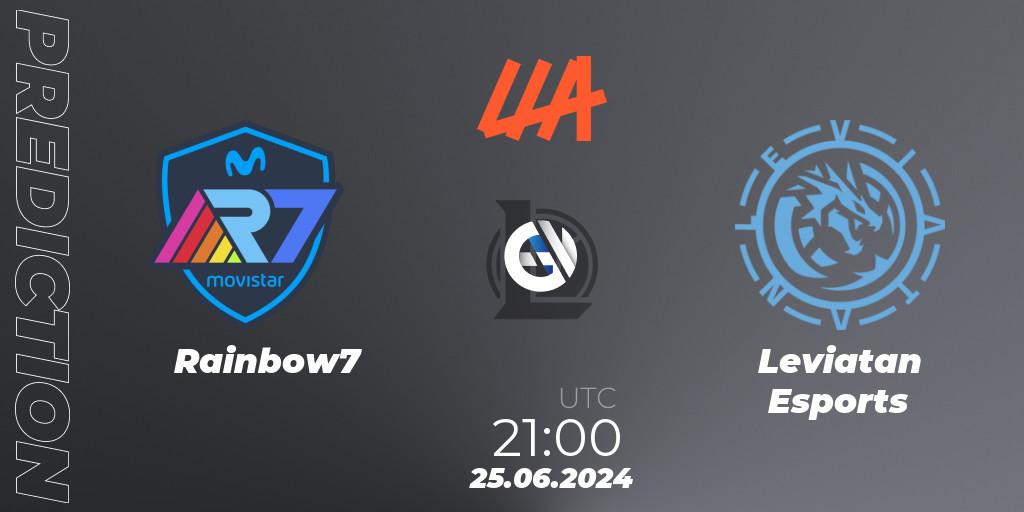 Prognose für das Spiel Rainbow7 VS Leviatan Esports. 25.06.2024 at 21:00. LoL - LLA Closing 2024 - Group Stage