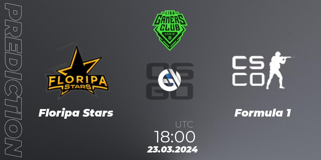 Prognose für das Spiel Floripa Stars VS Formula 1. 23.03.2024 at 18:00. Counter-Strike (CS2) - Gamers Club Liga Série B: March 2024