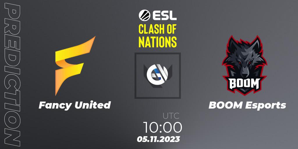 Prognose für das Spiel Fancy United VS BOOM Esports. 05.11.23. VALORANT - ESL Clash of Nations 2023 - SEA Closed Qualifier