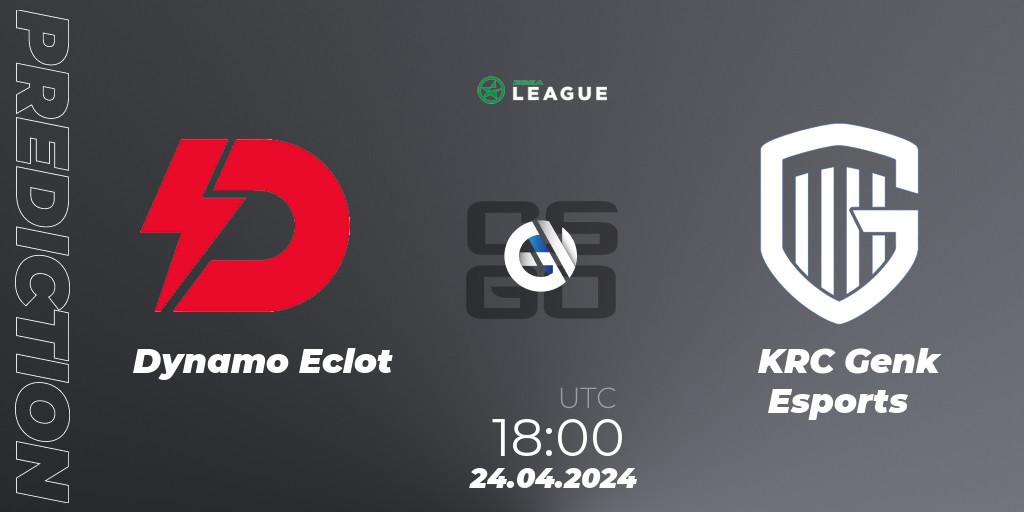 Prognose für das Spiel Dynamo Eclot VS KRC Genk Esports. 24.04.24. CS2 (CS:GO) - ESEA Season 49: Advanced Division - Europe