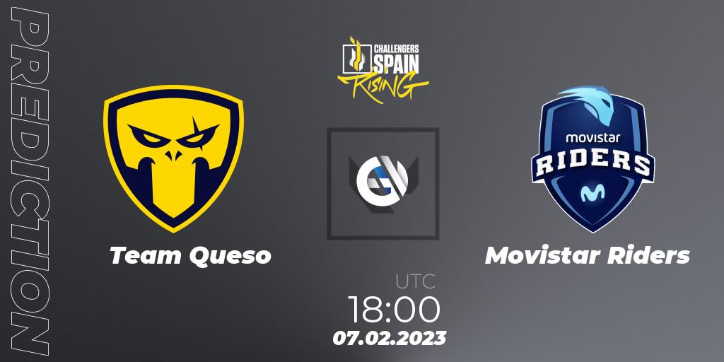 Prognose für das Spiel Team Queso VS Movistar Riders. 07.02.23. VALORANT - VALORANT Challengers 2023 Spain: Rising Split 1